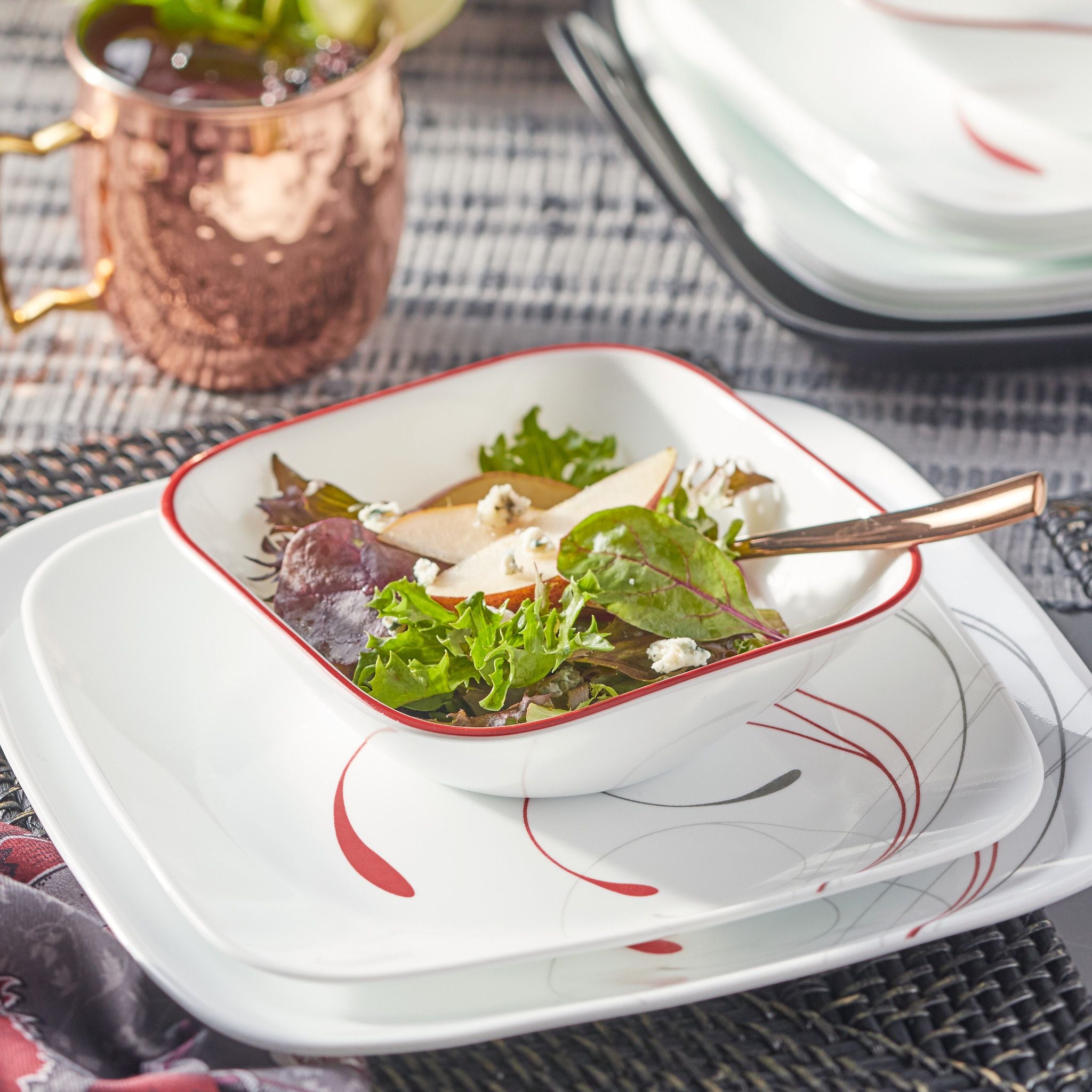 Corelle Square Splendor 12-piece Dinnerware Set. Service for 4 - Image 7