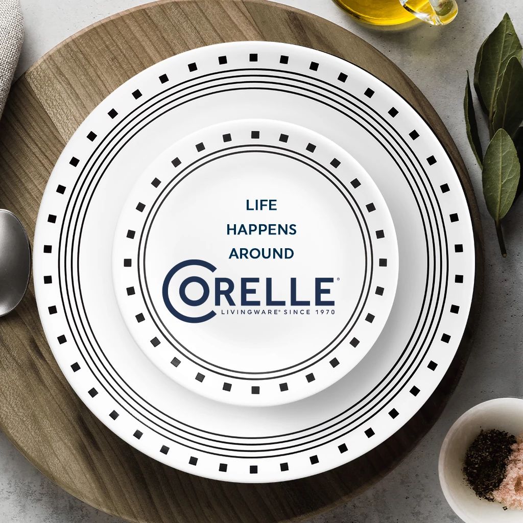 Corelle City Block 18-piece Mugless Dinnerware Set. Service for 6 - Image 4