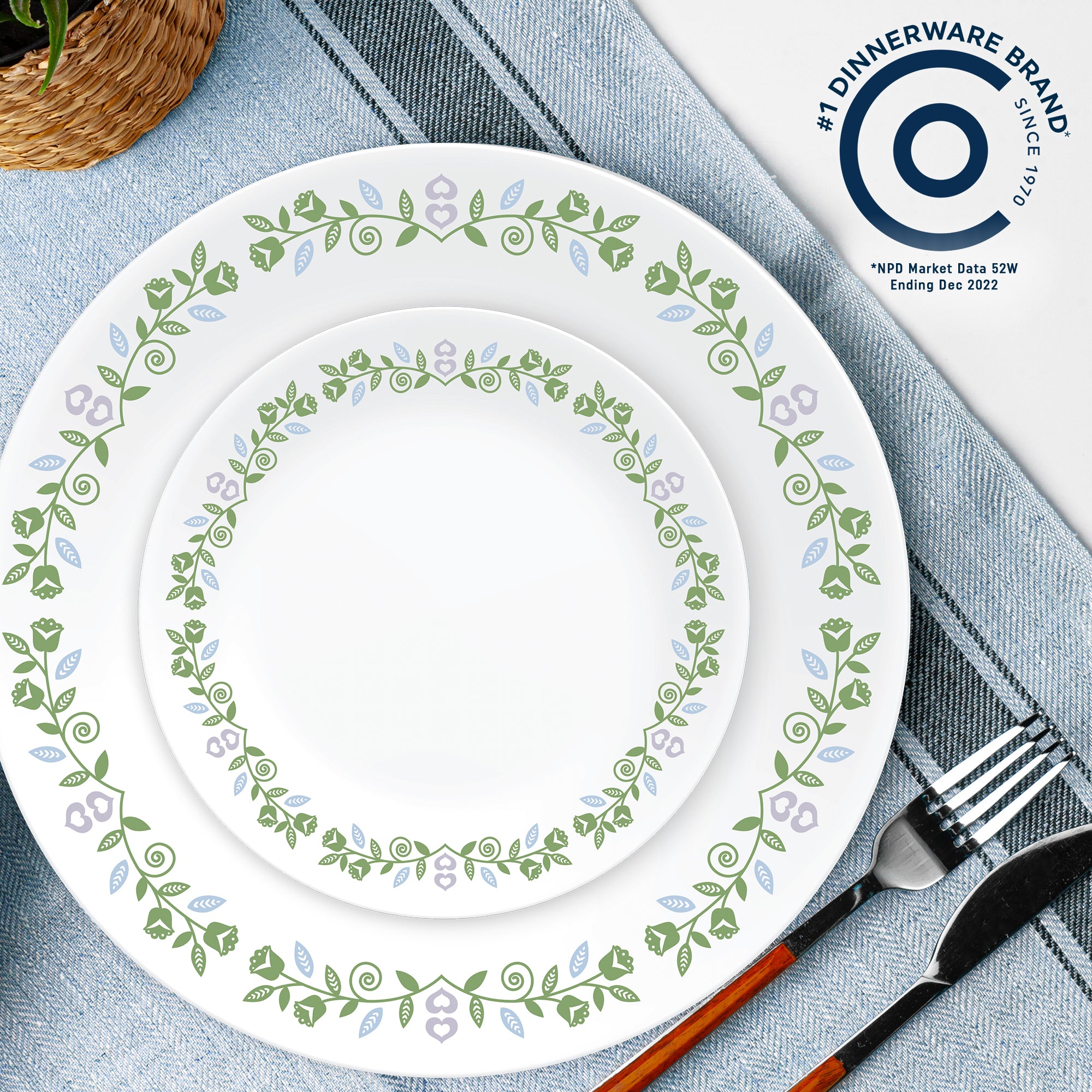 Corelle Bryndle 12-Piece Glass Dinnerware Set. Service for 4 - Image 3