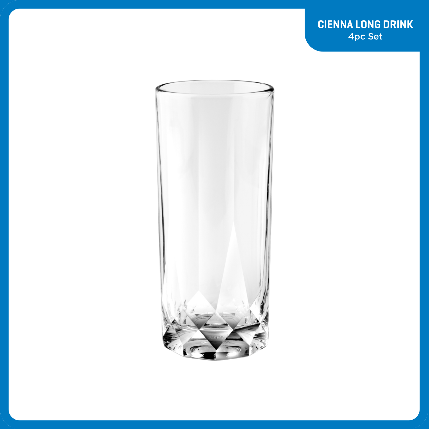 Ocean Glass Cienna Long Drink Glasses (4-Pieces). 14.5-ounce. dishwasher Safe - Image 2