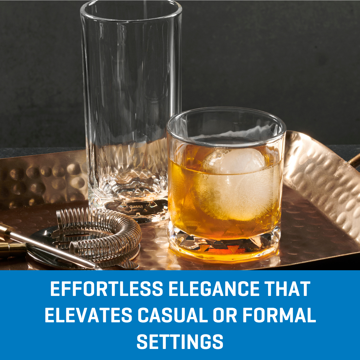 Ocean Glass Cienna Long Drink Glasses (4-Pieces). 14.5-ounce. dishwasher Safe - Image 4