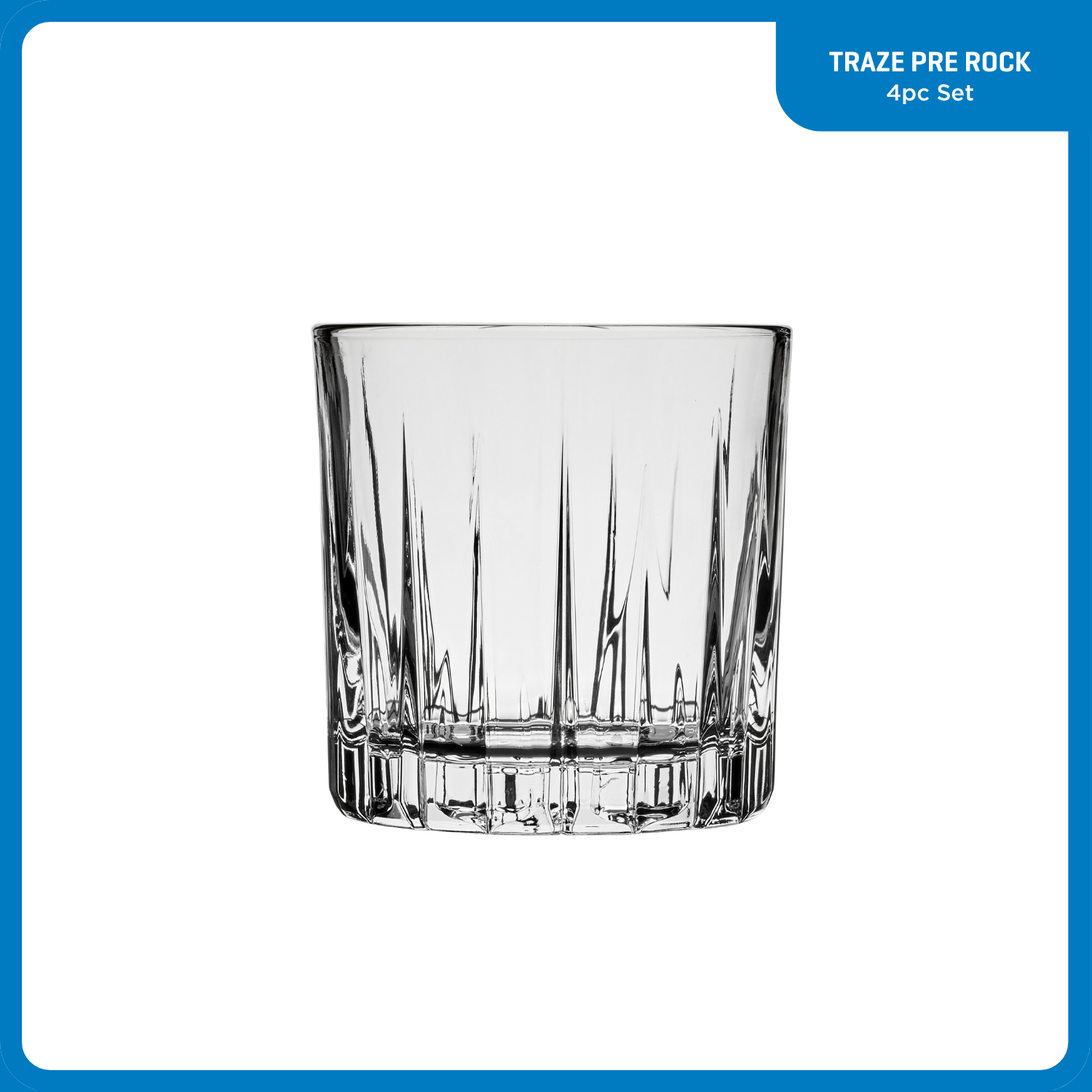 Ocean Glass Traze PRE Rocks Glasses (4-Pieces). 12-ounce. Dishwasher Safe - Image 2