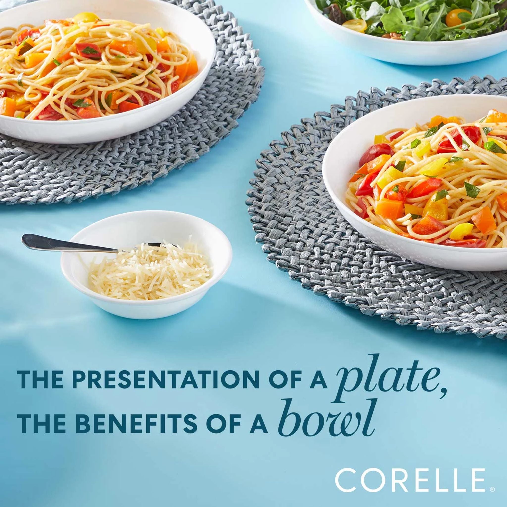 Corelle Winter Frost White 30-ounce Versa Meal Bowls. 4-pack - Image 2