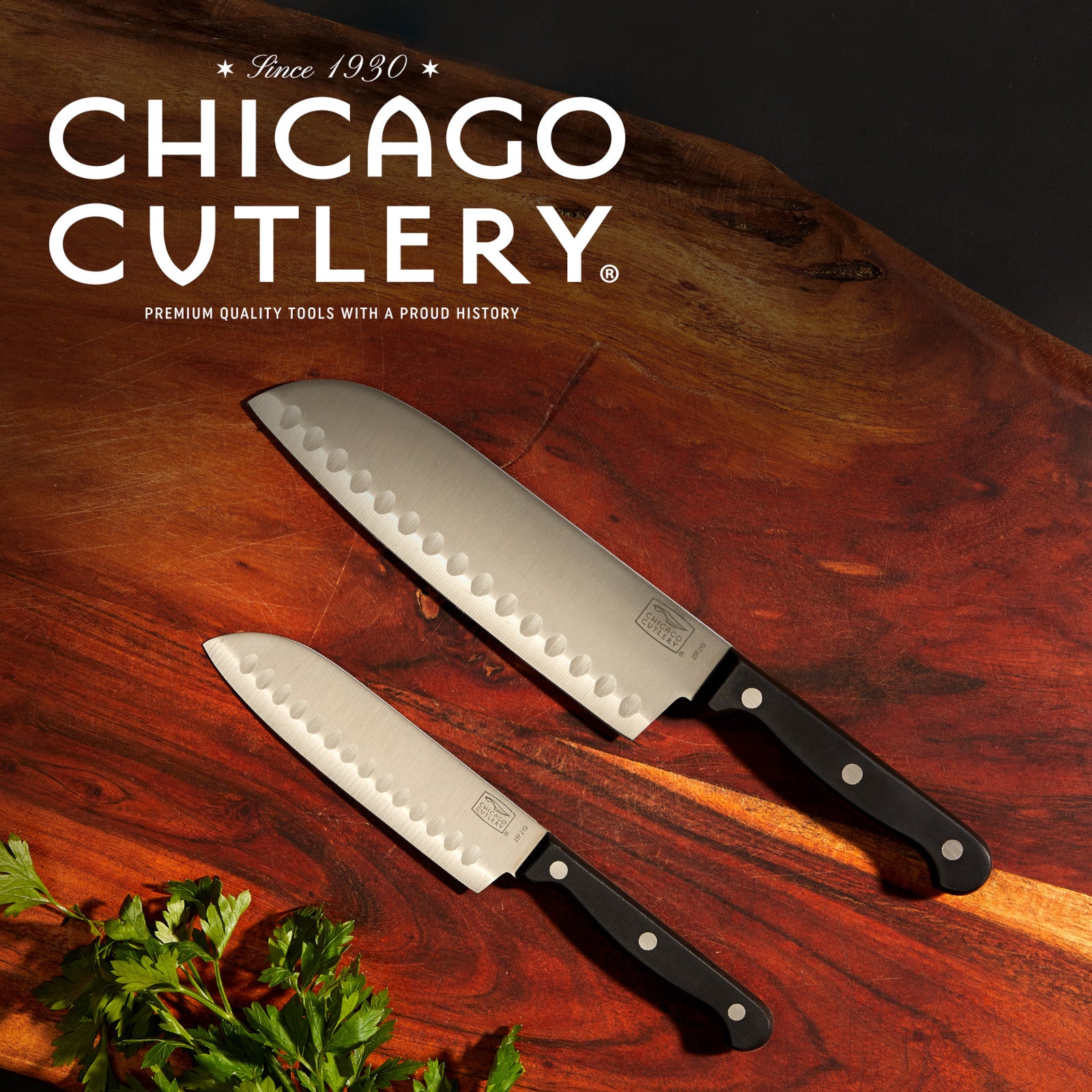 Chicago Cutlery Essentials 2-piece Santoku / Partoku Knife Set - Image 2