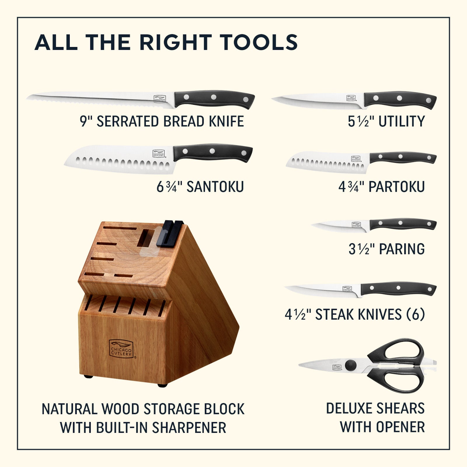 Chicago Cutlery Ellsworth 13-piece Block Set - Image 6