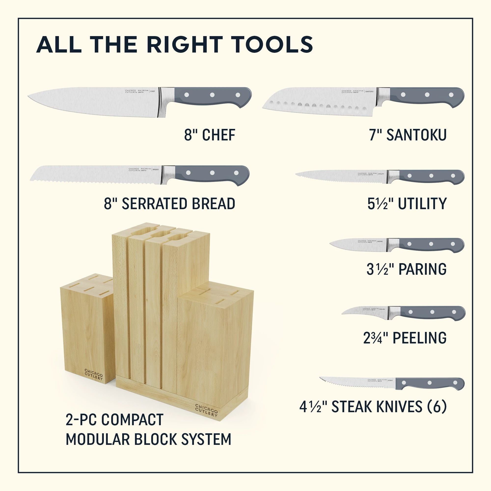 Chicago Cutlery Halsted 14-piece Modular Block Set - Image 2