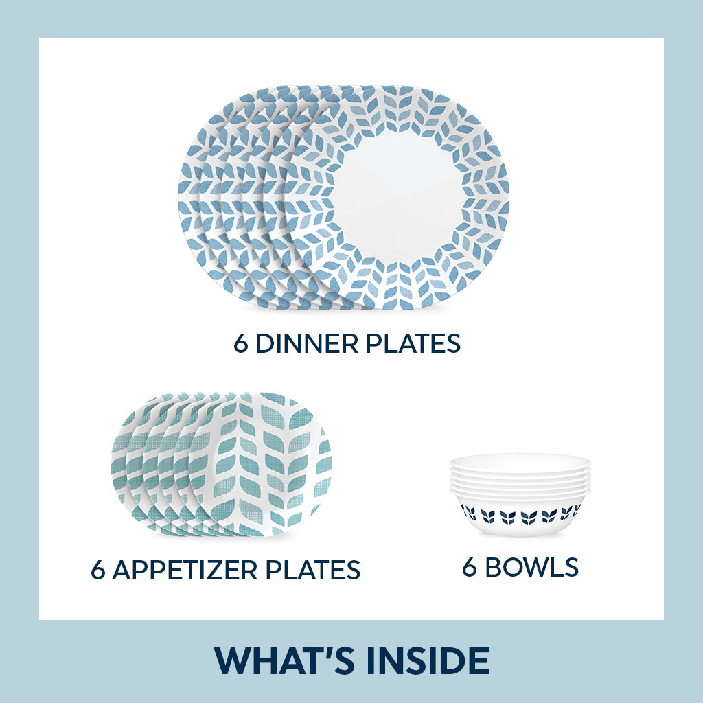 Corelle Global Collection Northern Pines 18-piece Dinnerware Set. Service for 6 - Image 2
