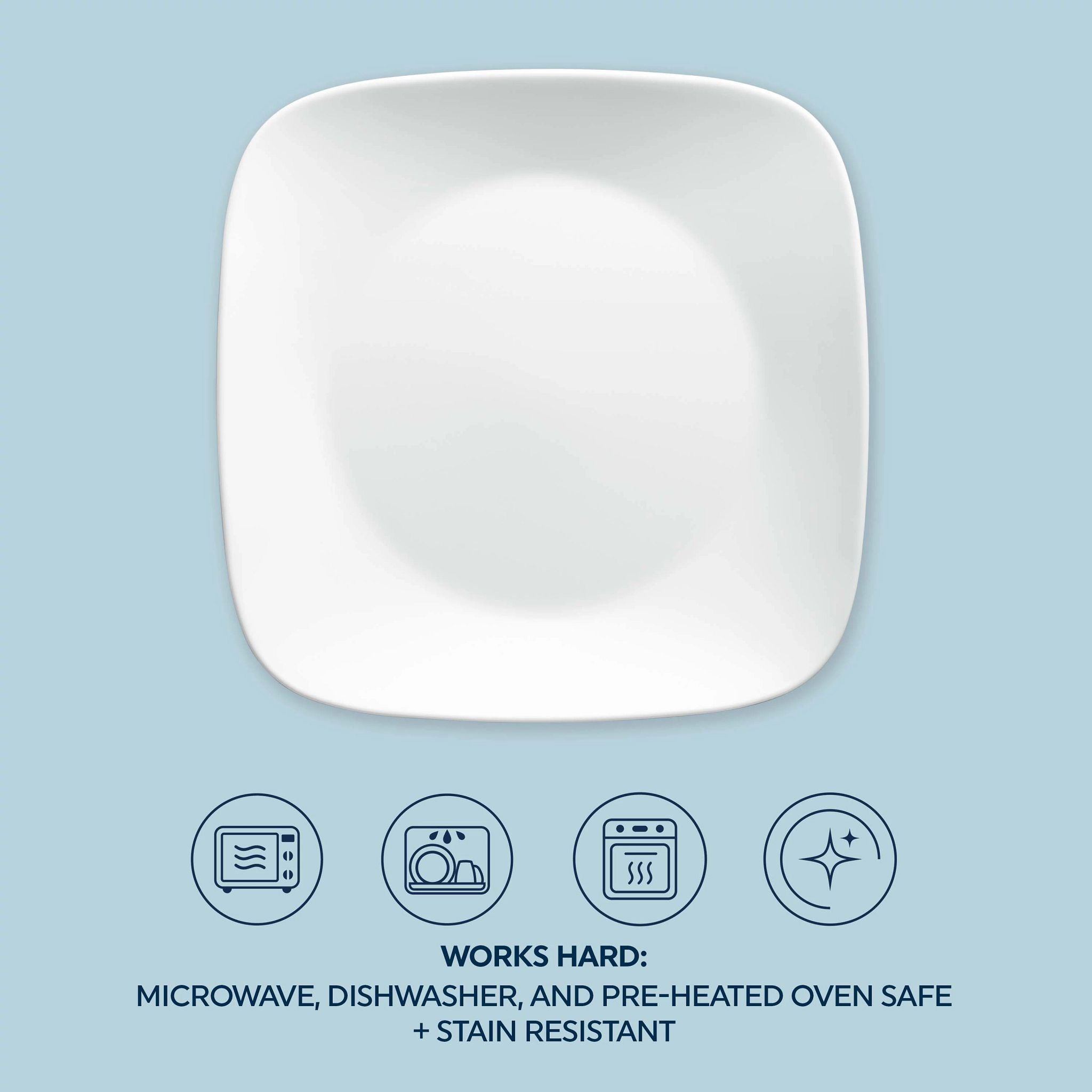 Corelle Boutique Vivid White 8-piece Dinnerware Set. Service for 4 - Image 4