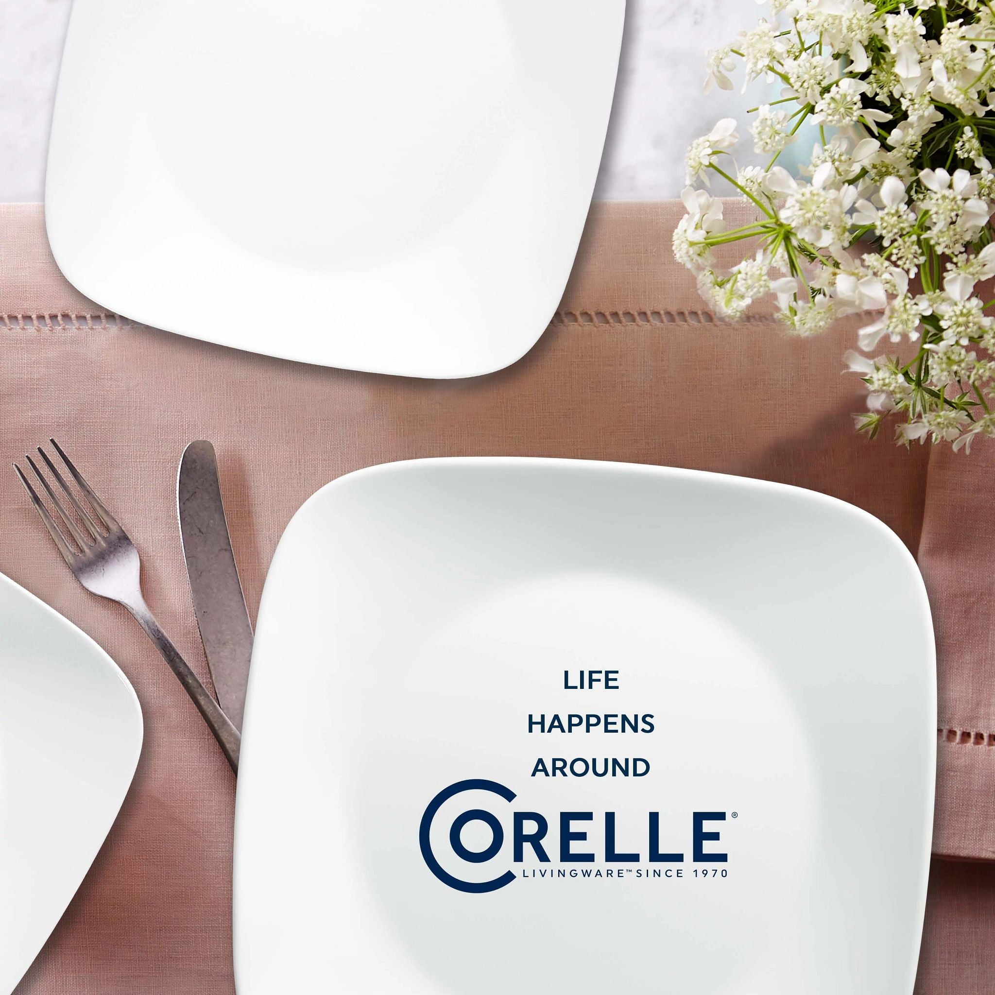 Corelle Boutique Vivid White 8-piece Dinnerware Set. Service for 4 - Image 5