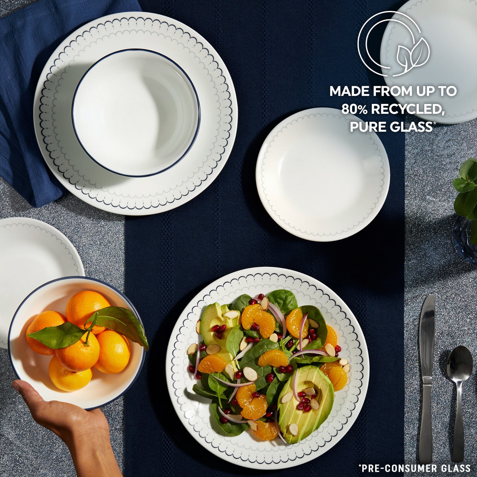 Corelle Caspian Lace 66-piece Dinnerware Set. Service for 12 - Image 4