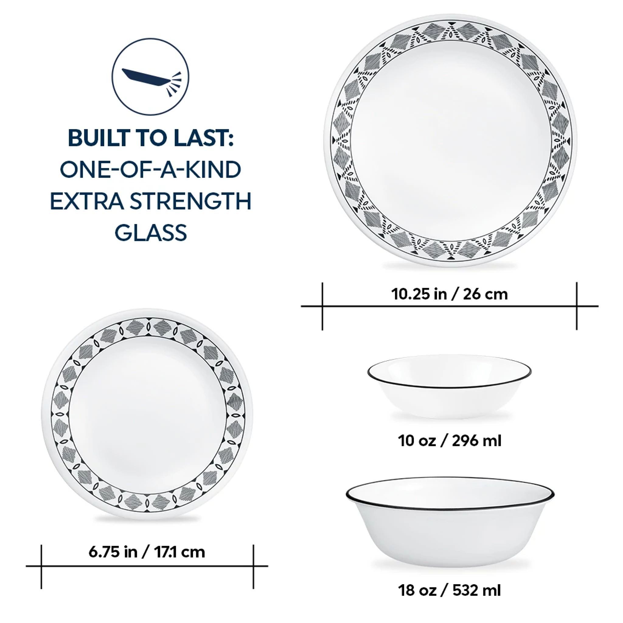 Corelle Cusco 16-piece Mugless Dinnerware Set. Service for 4 - Image 5