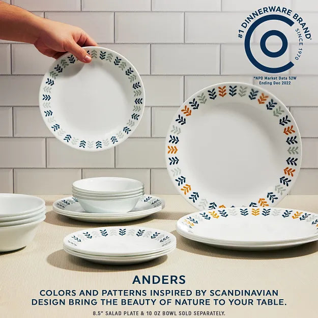 Corelle Anders 18-piece Dinnerware Set. Service for 6 - Image 3