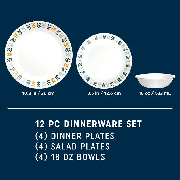 Corelle Anders 12-piece Dinnerware Set. Service for 4 - Image 2