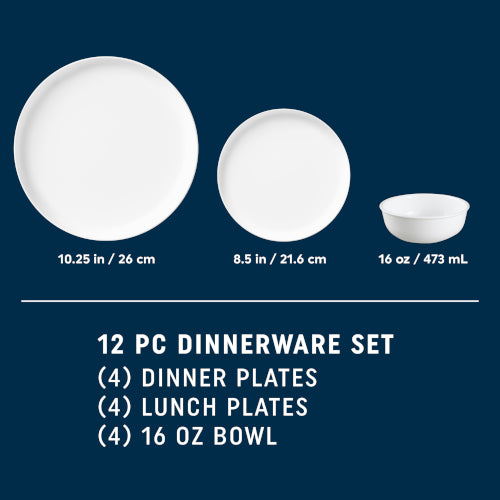 Corelle Modern Rounds 12pc Set. Service for 4 - Image 2