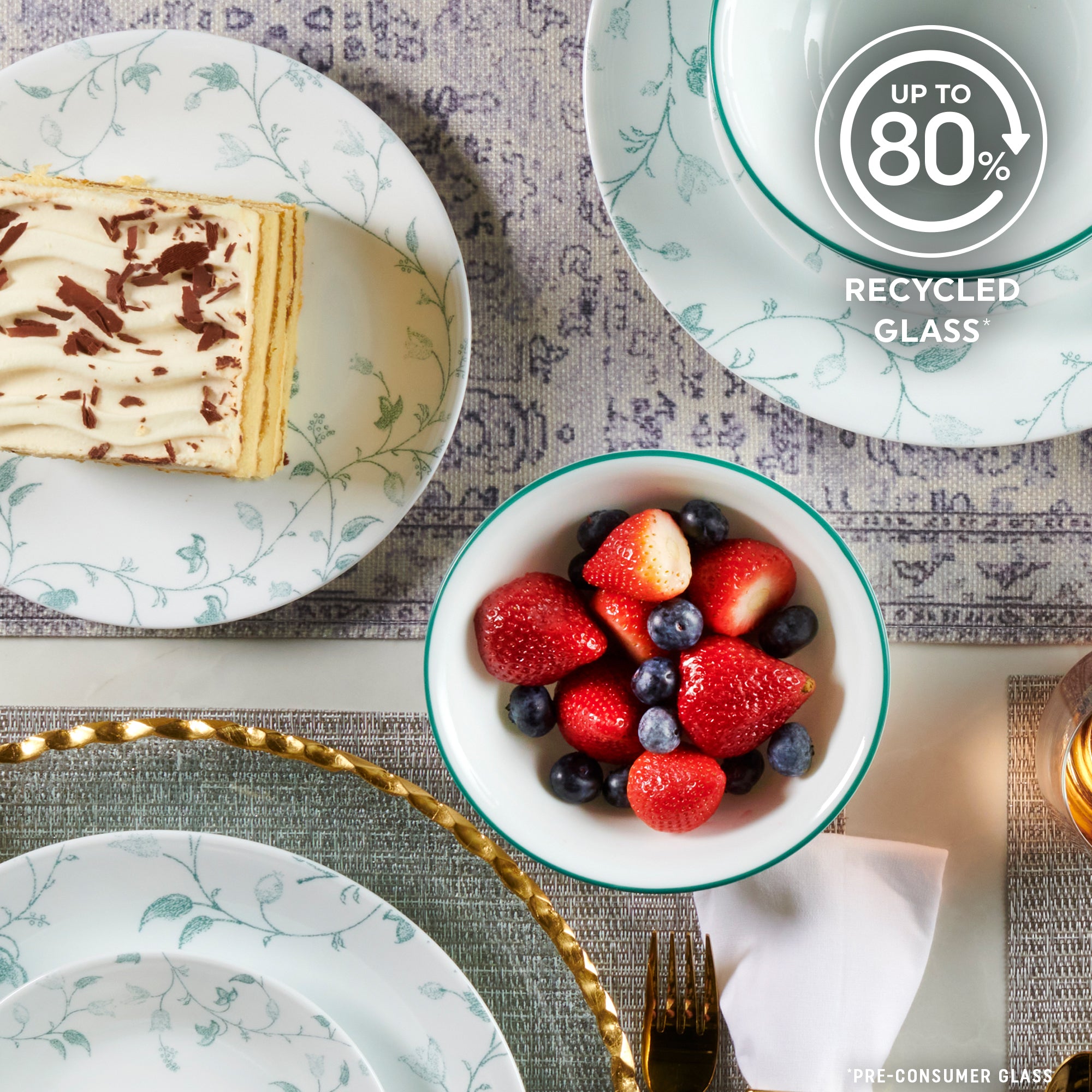 Corelle Chambord 18-piece Dinnerware Set. Service for 6 - Image 5