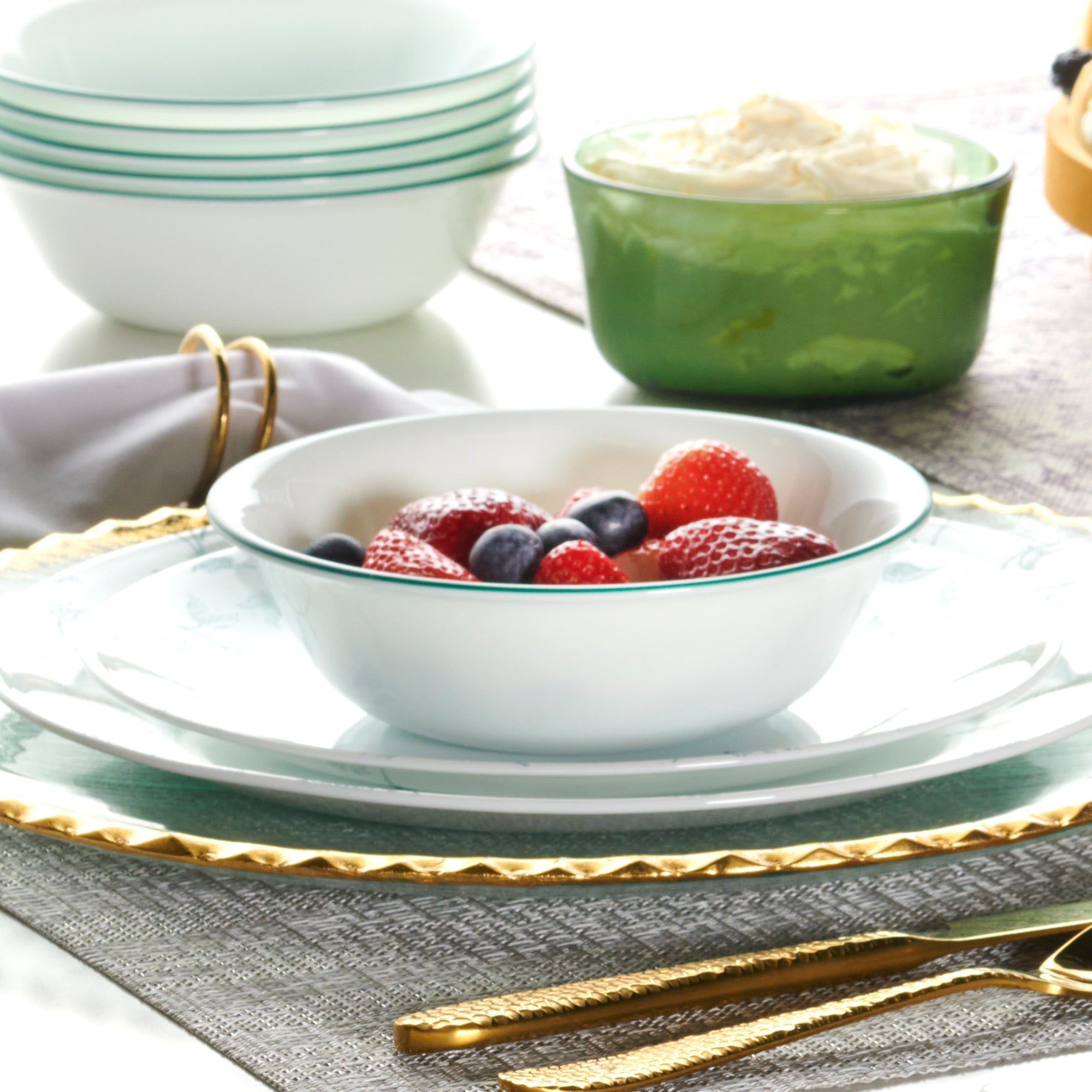 Corelle Chambord 18-piece Dinnerware Set. Service for 6 - Image 8