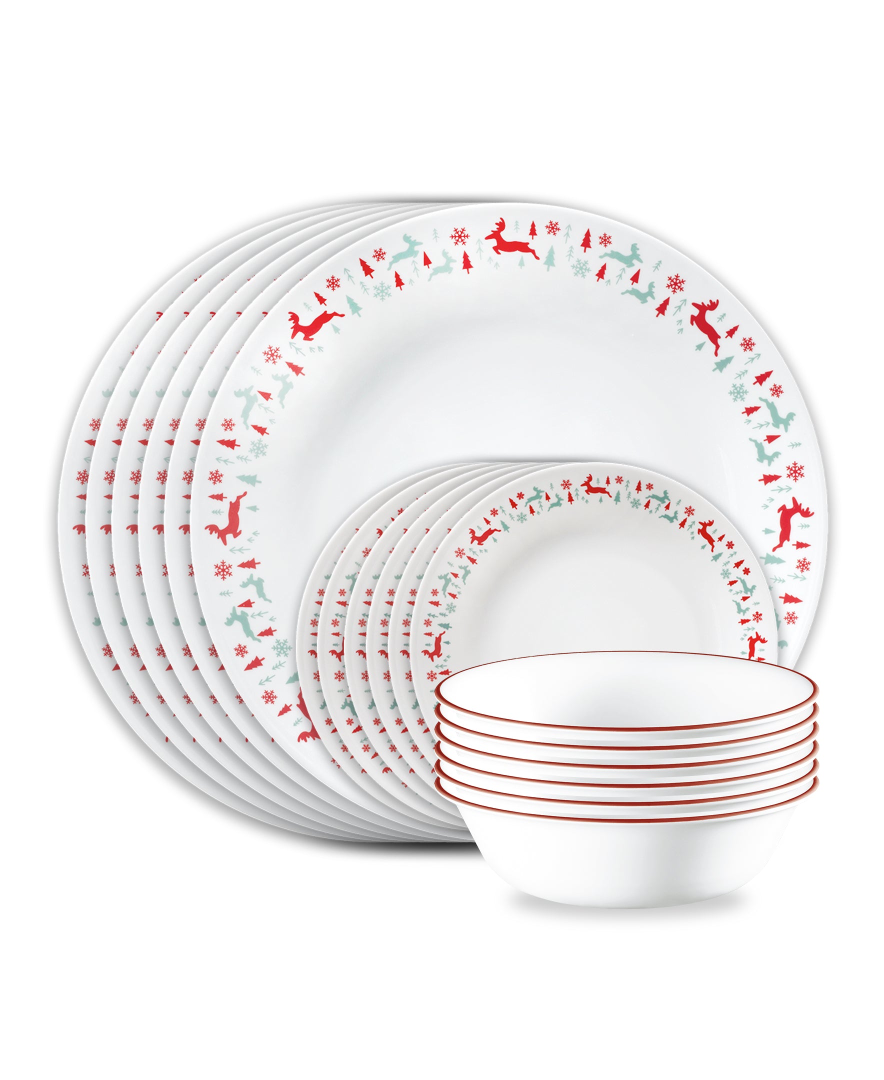 Corelle Be Merry 18-pc Dinnerware Set. Service for 6