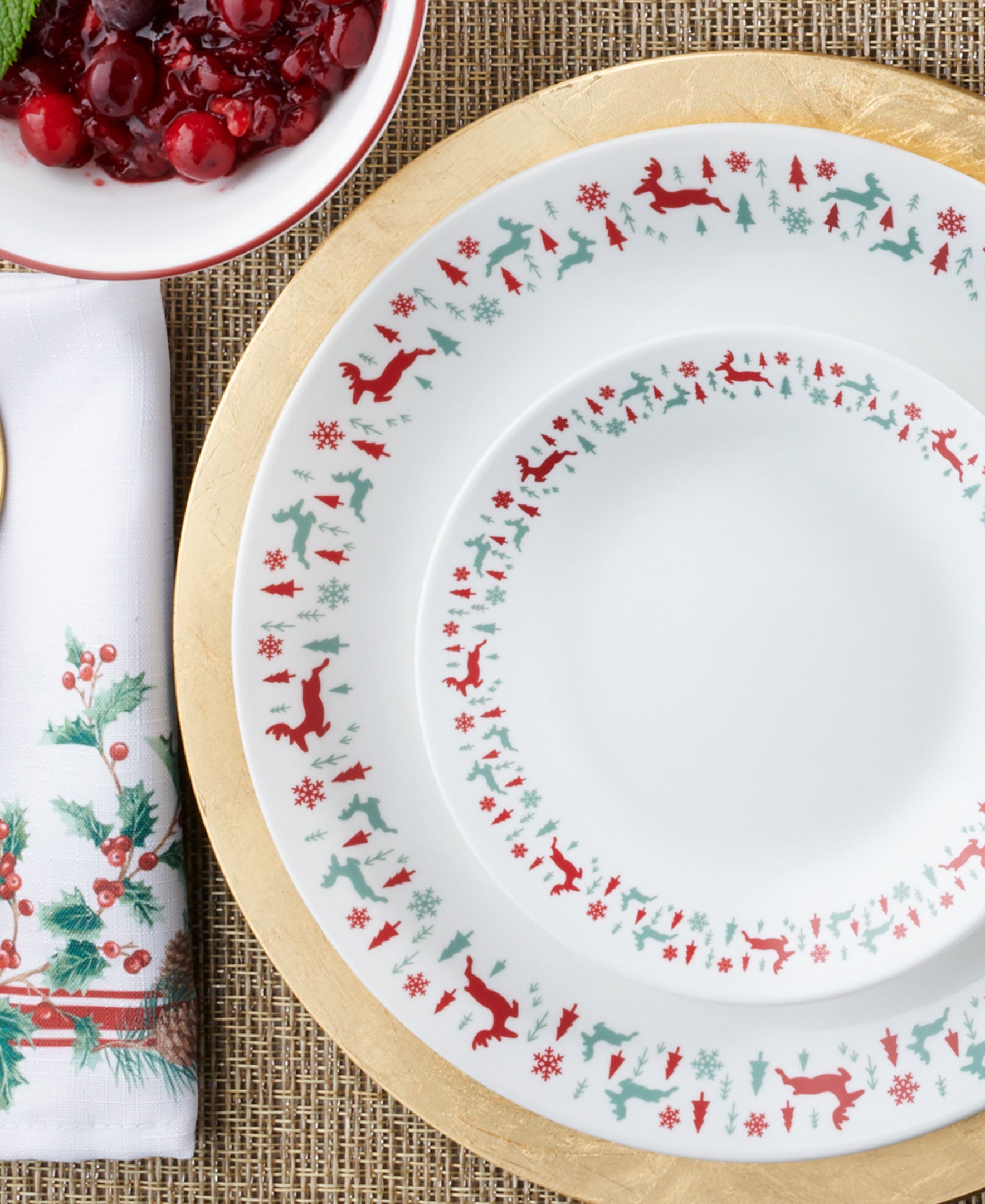 Corelle Be Merry 18-pc Dinnerware Set. Service for 6 - Image 3