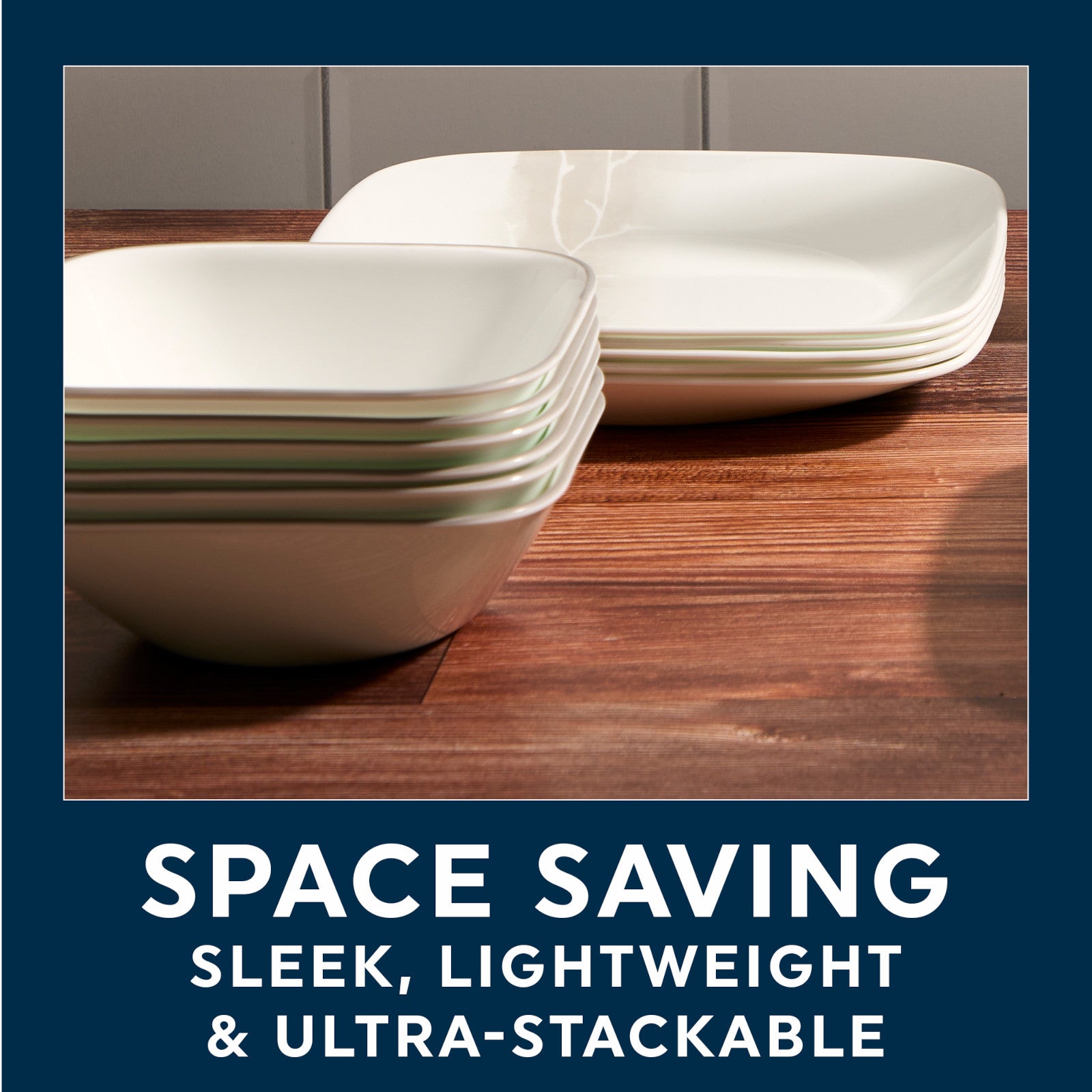 Corelle Square Wandering Grove 18-piece Dinnerware Set. Service for 6 - Image 7