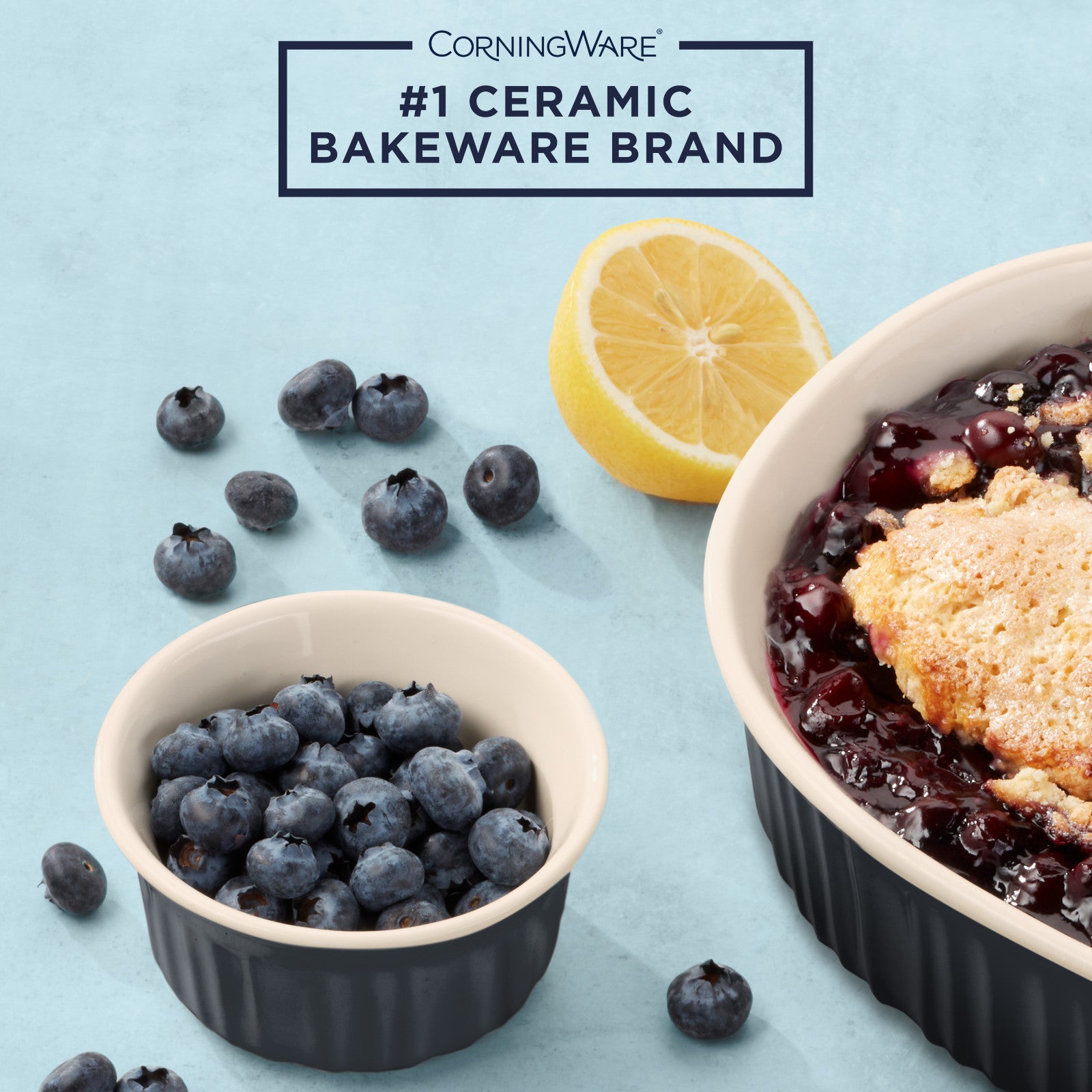 CorningWare French Colors 12-piece Oval Bakeware Set. Navy - Image 2