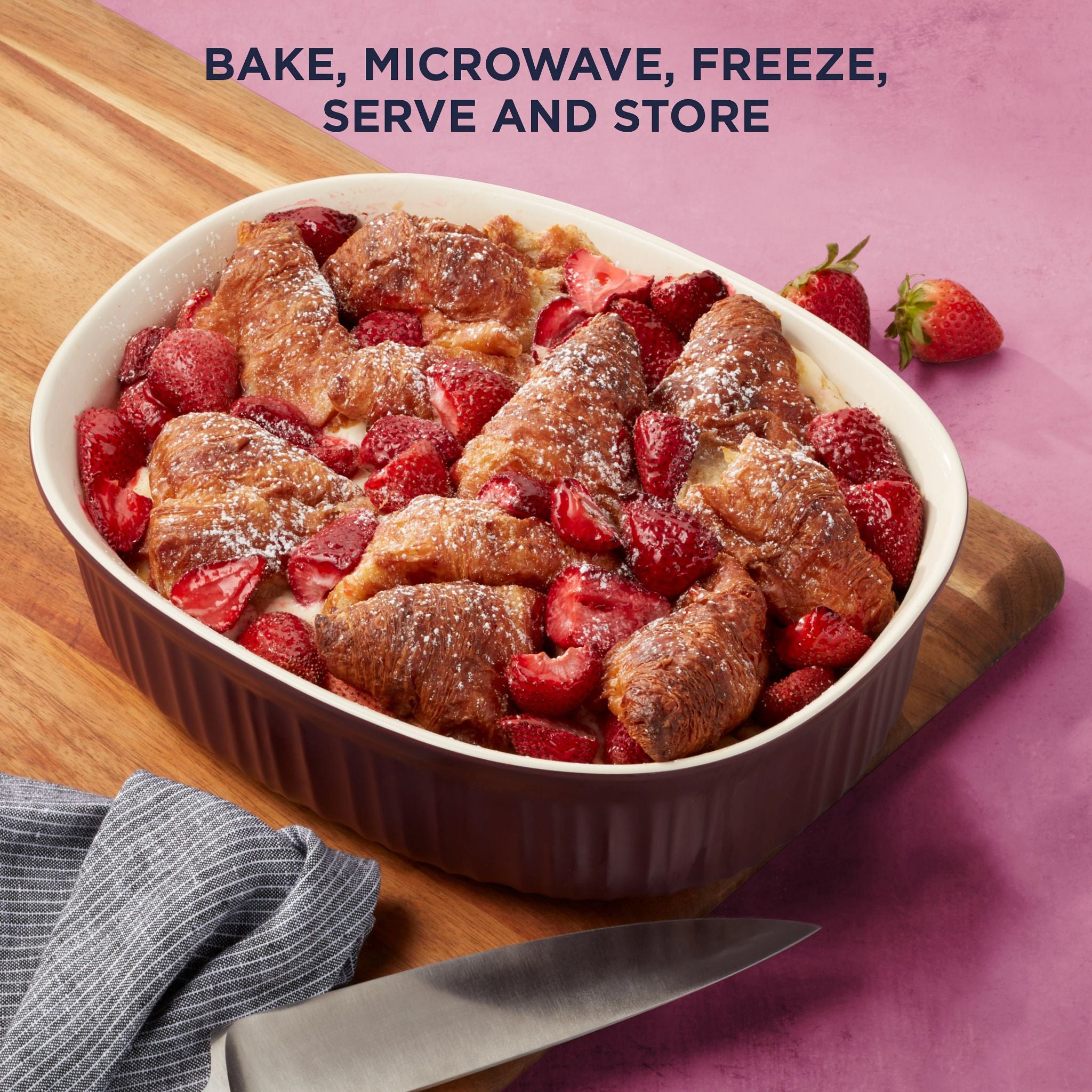 CorningWare French Colors 6-piece Bakeware Set. Cabernet - Image 3