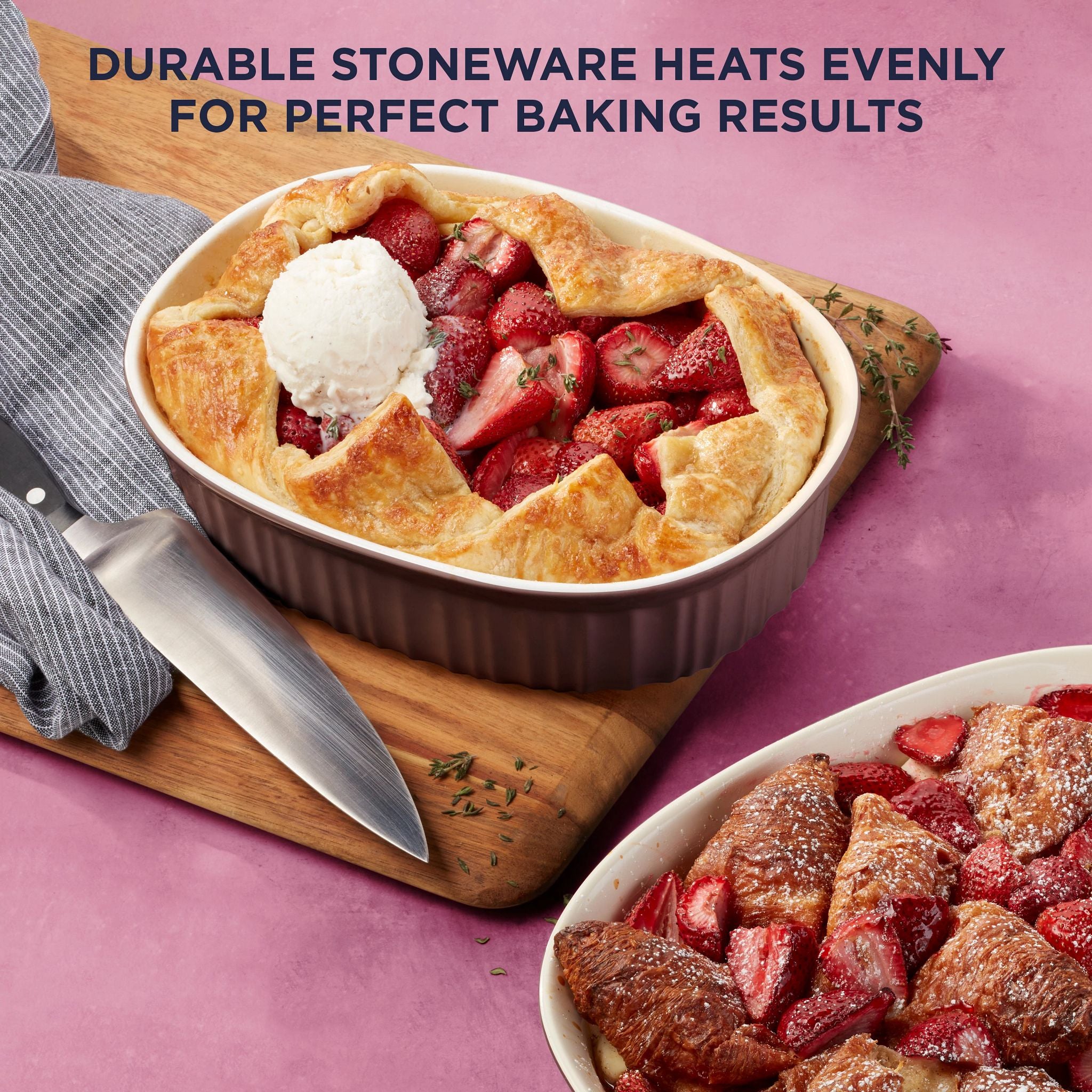CorningWare French Colors 6-piece Bakeware Set. Cabernet - Image 4