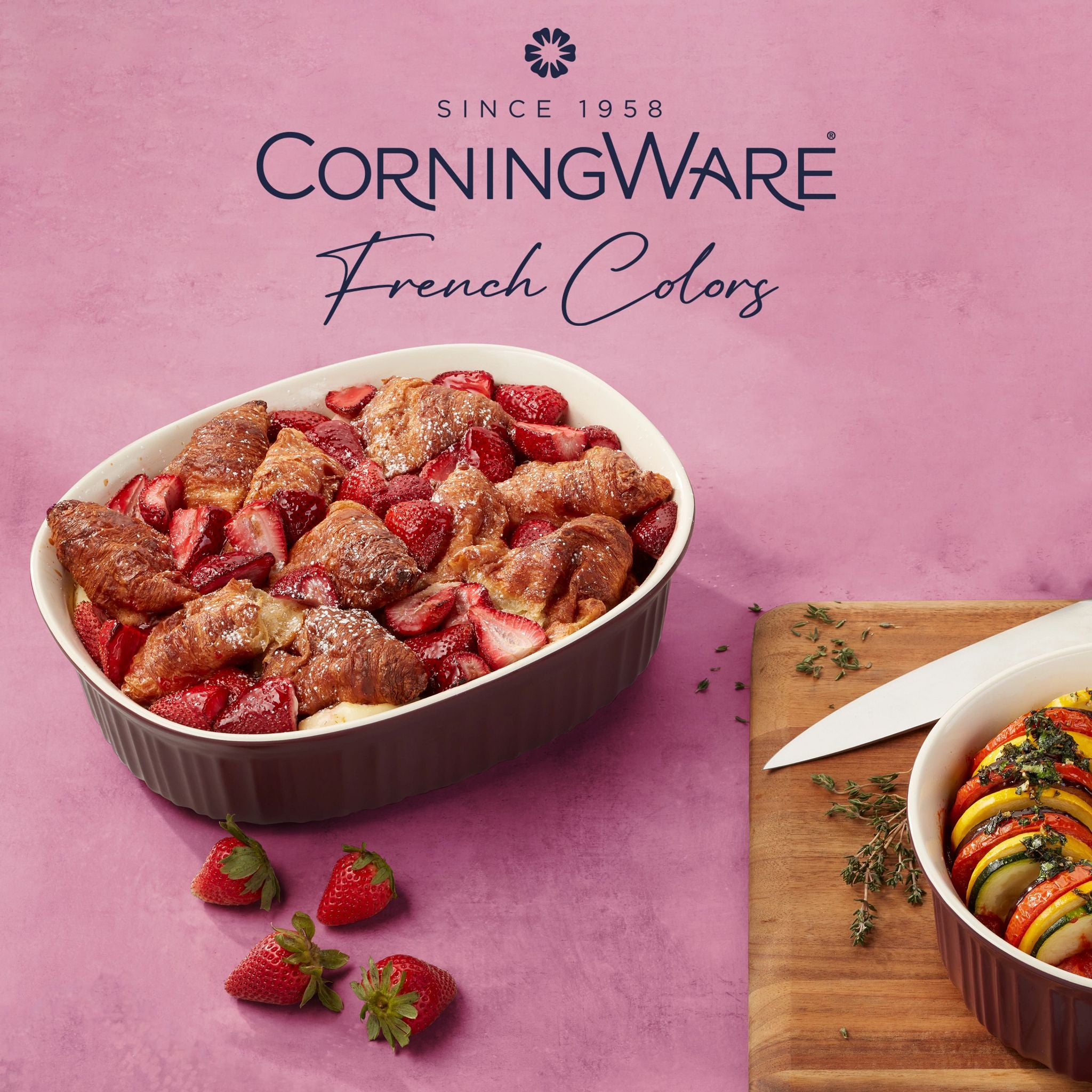 CorningWare French Colors 6-piece Bakeware Set. Cabernet - Image 6